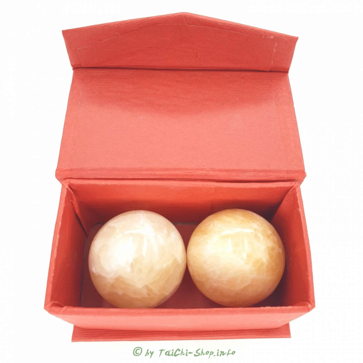 Qi-Gong Kugeln Marmor, gelb 3,5 cm