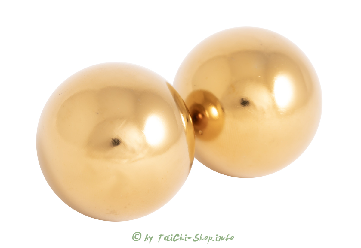Qigong Kugeln gold 3,5 cm