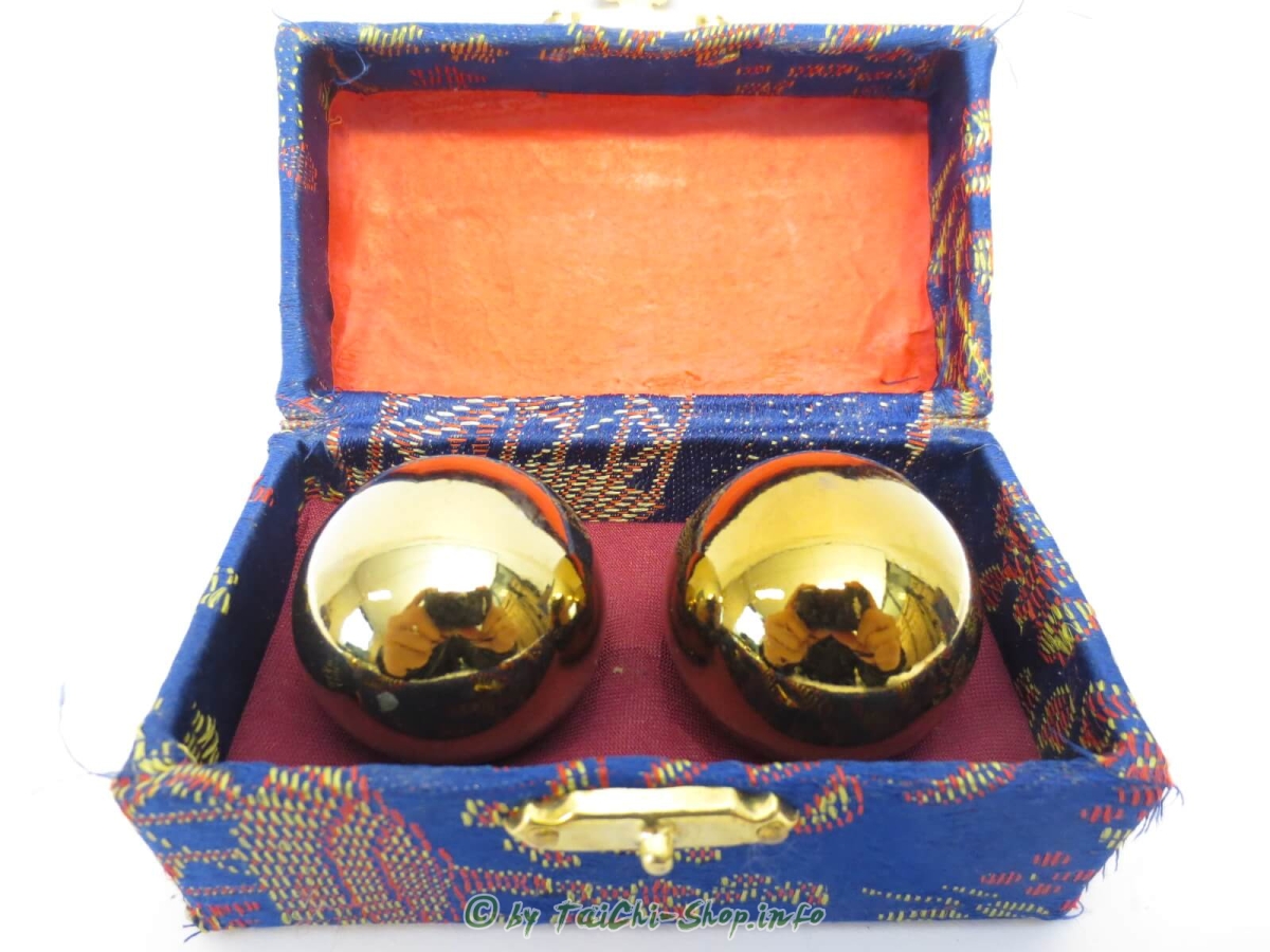 Qigong Kugeln gold 3,5 cm