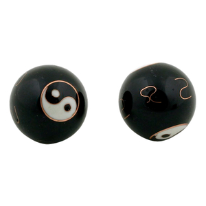 Qigong Kugeln schwarz Yin Yang (groß) 3,5 cm Qigong Kugeln schwarz Yin Yang (groß) 3,5 cm