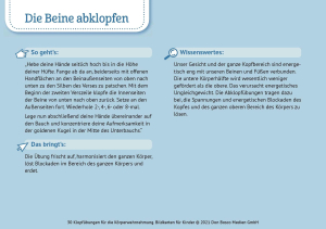 Bildkarten 30 Klopfübungen für die Körperwahrnehmung