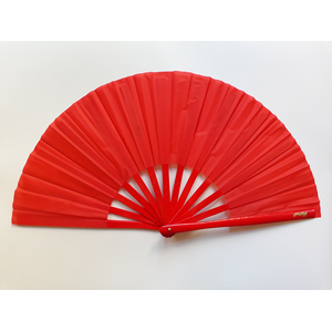 Tai Chi bungsfcher einfarbig rot mit roten Streben