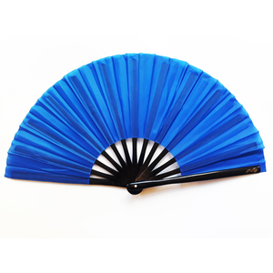 Tai Chi bungsfcher einfarbig blau mit schwarzen Streben