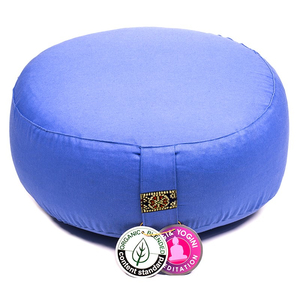 Meditationskissen / einfarbig / Biobaumwolle Blau
