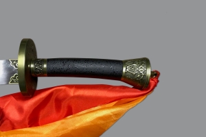 Intarsien Säbel mit flexibler Klinge 80cm