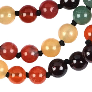 Edelstein-Mala Rudraksha mit Chakrasteinen