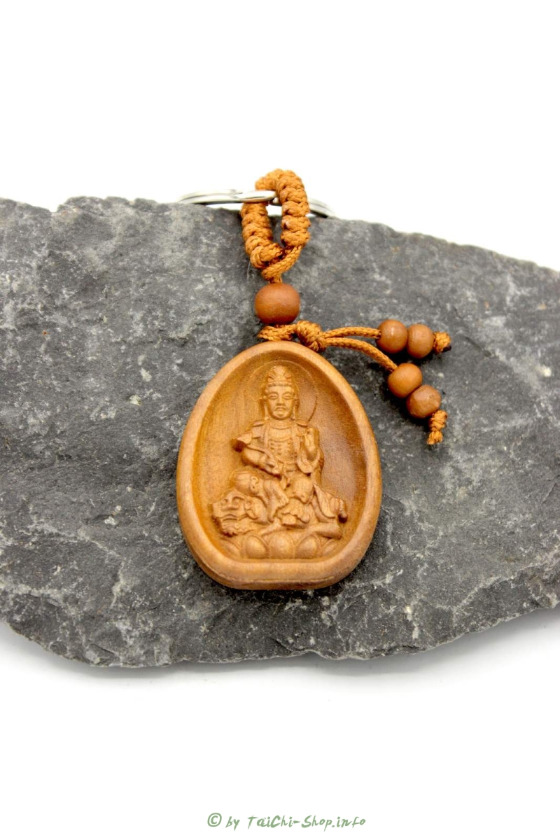 Guanyin Schlüsselanhänger (10cm) aus Rosenholz