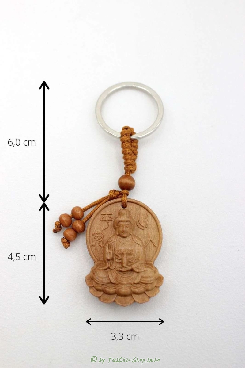 Guanyin Schlüsselanhänger (10,5cm) aus Rosenholz