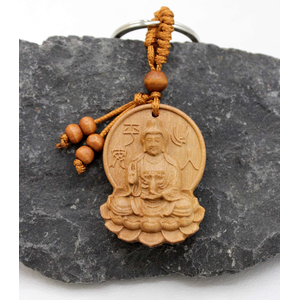 Guanyin Schlsselanhnger (10,5cm) aus Rosenholz