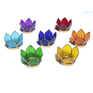 Chakra Lotus Kerzenhalter Set 7 Chakra Lotus Kerzenhalter Set 7