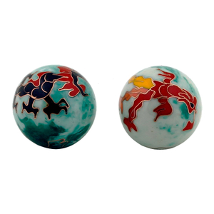 Qigong Kugeln Drache & Phönix hellblau 3,5 cm Qigong Kugeln Drache & Phönix hellblau 3,5 cm