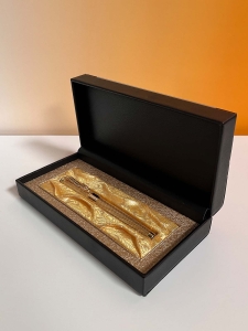 Goldener Drachen-Füllfederhalter in edler Geschenkbox