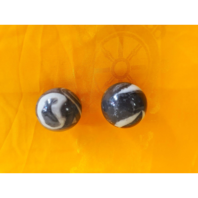 Qigong Kugeln Edelstein Muschel Jaspis 4 cm