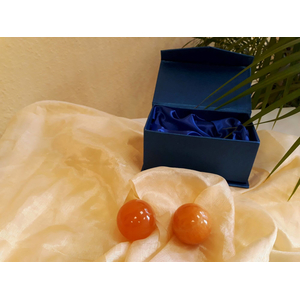 Qigong Kugeln Edelstein Orangencalcit 4 cm Qigong Kugeln Edelstein Orangencalcit 4 cm