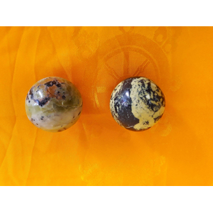 Qigong Kugeln Edelstein Serpentin Chitta 4,5 cm