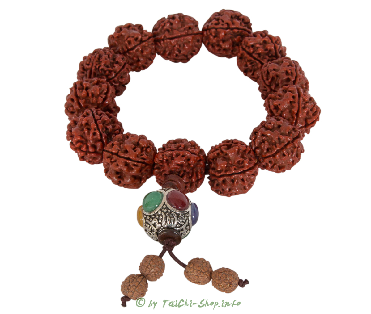 Tibetisches "Pranabodi" Armband "mit Silberchakraperle" - elastisch