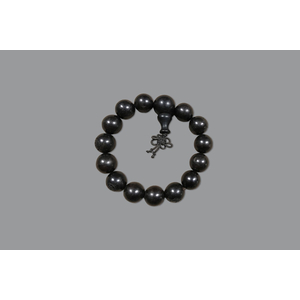 Shaolin Mala/Armband Sandelholz / schwarz - elastisch Shaolin Mala/Armband Sandelholz / schwarz - elastisch