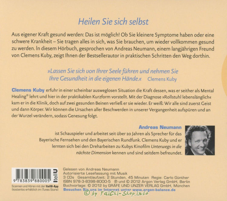 Hörbuch - Clemens Kuby: Selbstheilung - Gesund aus eigener Kraft