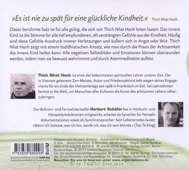 Hörbuch - Thich Nhat Hanh: Versöhnung mit dem inneren Kind