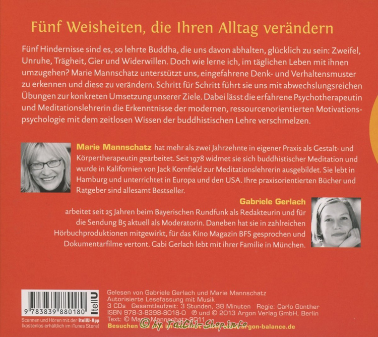  Hörbuch - Marie Mannschatz: Fünf Weisheiten für den Alltag