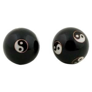Qigong Kugeln schwarz (Yin Yang) 4 cm Qigong Kugeln schwarz (Yin Yang) 4 cm
