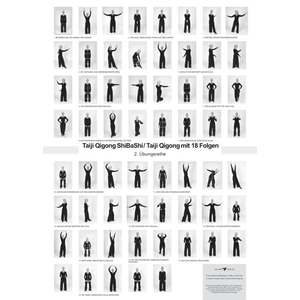 Poster Taiji Qigong mit 18 Folgen