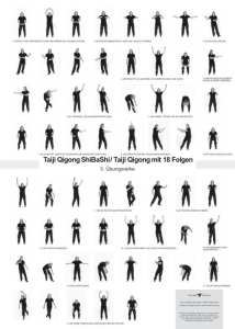 Poster Taiji Qigong mit 18 Folgen