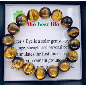 Armband Tigerauge mit Geschenkbox -  elastisch