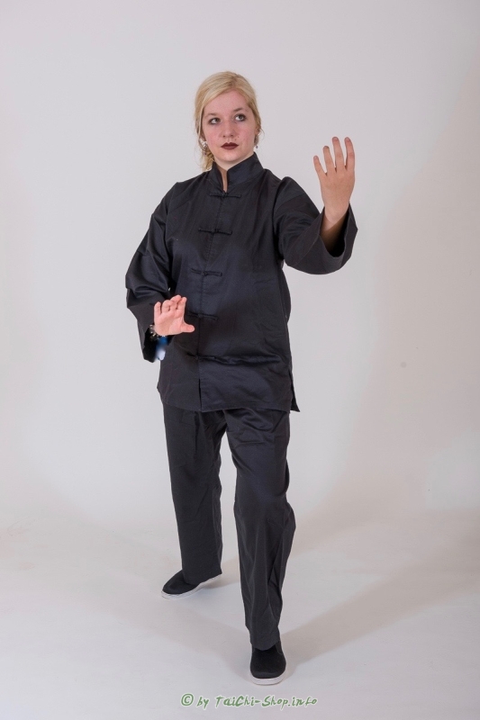 Tai Chi Anzug Baumwolle/ schwarz