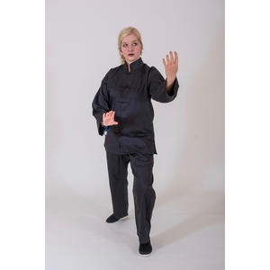 Tai Chi Anzug Baumwolle/ schwarz Tai Chi Anzug Baumwolle/ schwarz