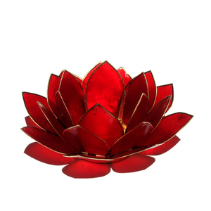 Chakra Lotus Licht Chakra 1 rubinrot mit Rand goldfarbig Chakra Lotus Licht Chakra 1 rubinrot mit Rand goldfarbig