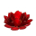 Chakra Lotus Licht Chakra 1 rubinrot mit Rand goldfarbig