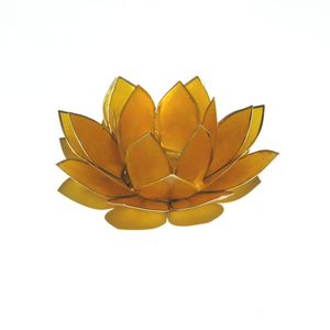 Chakra Lotus Licht Chakra 3 gelb mit Rand goldfarbig Chakra Lotus Licht Chakra 3 gelb mit Rand goldfarbig