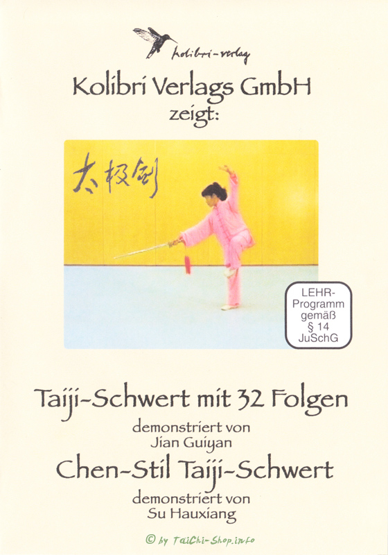 DVD: Tai Chi Schwertform mit 32 Folgen und Chen Stil Schwert