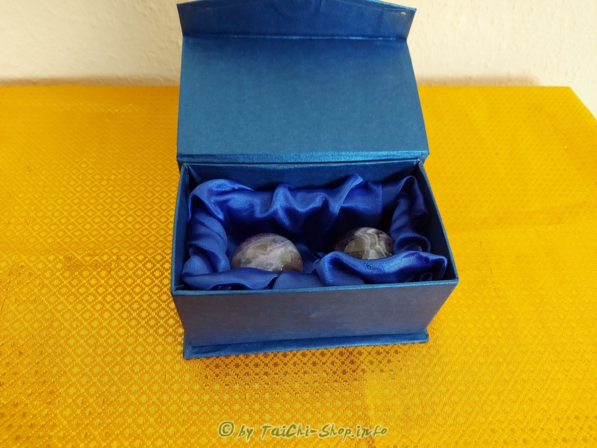 Qigong Kugeln Edelstein Amethyst 4 cm