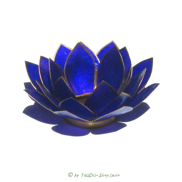 Chakra Lotus Licht Chakra 6 indigo mit Rand goldfarbig