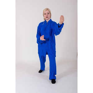Tai Chi Anzug Viskose blau 170 cm