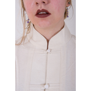 Tai Chi Anzug Viskose wei 180 cm