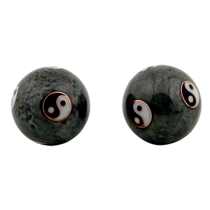 Qigong Kugeln Yin Yang/Tai Chi grau 4 cm Qigong Kugeln Yin Yang/Tai Chi grau 4 cm