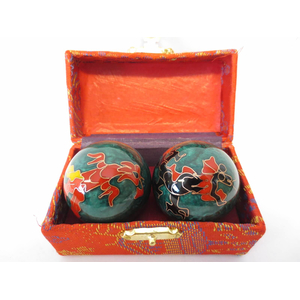 Qigong Kugeln Drache & Phönix grün 4 cm Qigong Kugeln Drache & Phönix grün 4 cm