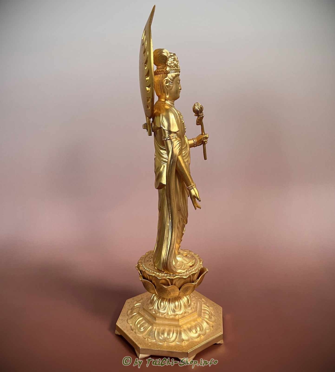 Guanyin Statue feuervergoldet 36cm