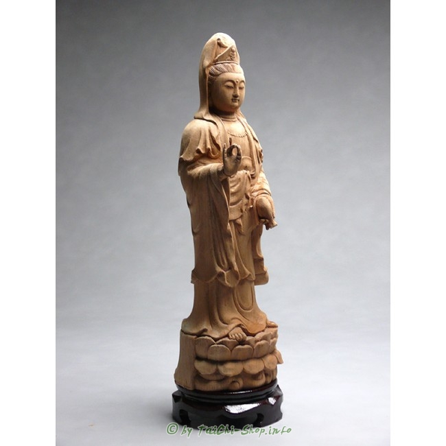 Holzfigur: Guanyin des Lebens
