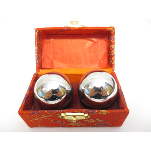 Qi-Gong Kugeln silberfarben 4 cm Qi-Gong Kugeln silberfarben 4 cm