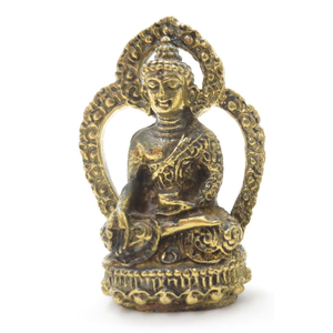 Minifigur Buddha, bronze, Abhaya-Mudra Minifigur Buddha, bronze, Abhaya-Mudra