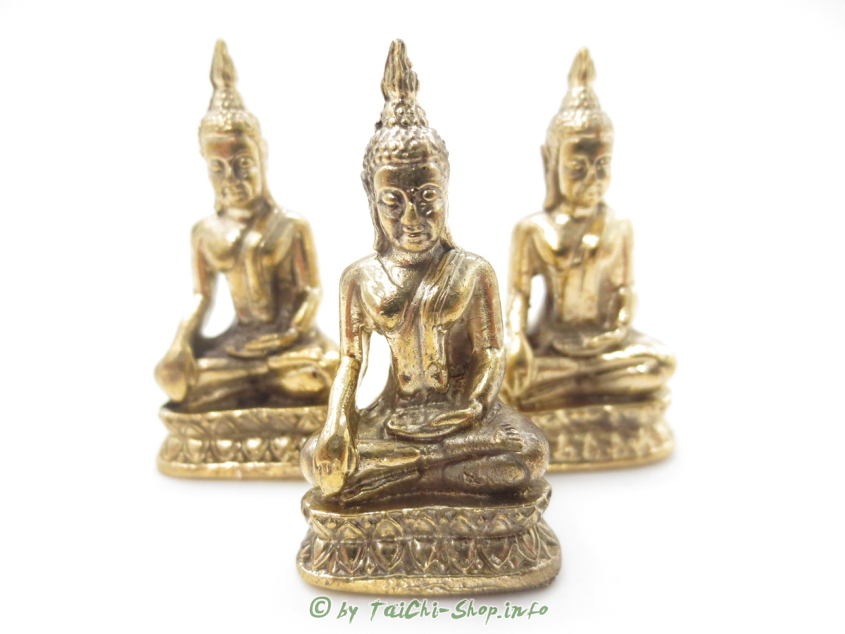 Minifigur Buddha, bronze, Bhumisparsa-Mudra