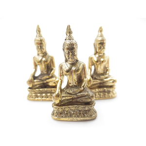 Minifigur Buddha, bronze, Bhumisparsa-Mudra