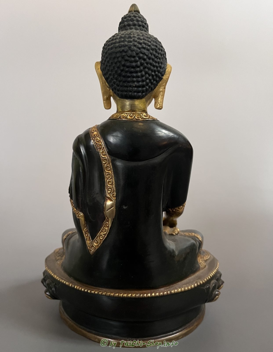 Buddha Statue feuervergoldet 21cm