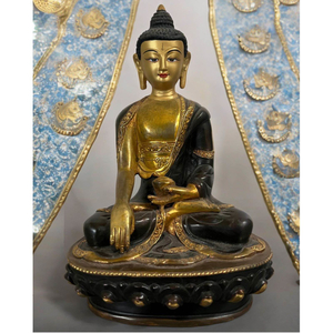 Buddha Statue  feuervergoldet 21cm