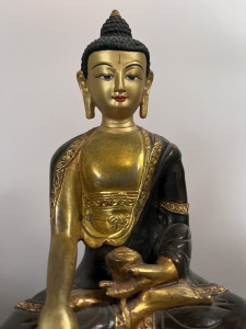 Buddha Statue feuervergoldet 21cm