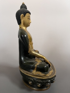 Buddha Statue feuervergoldet 21cm
